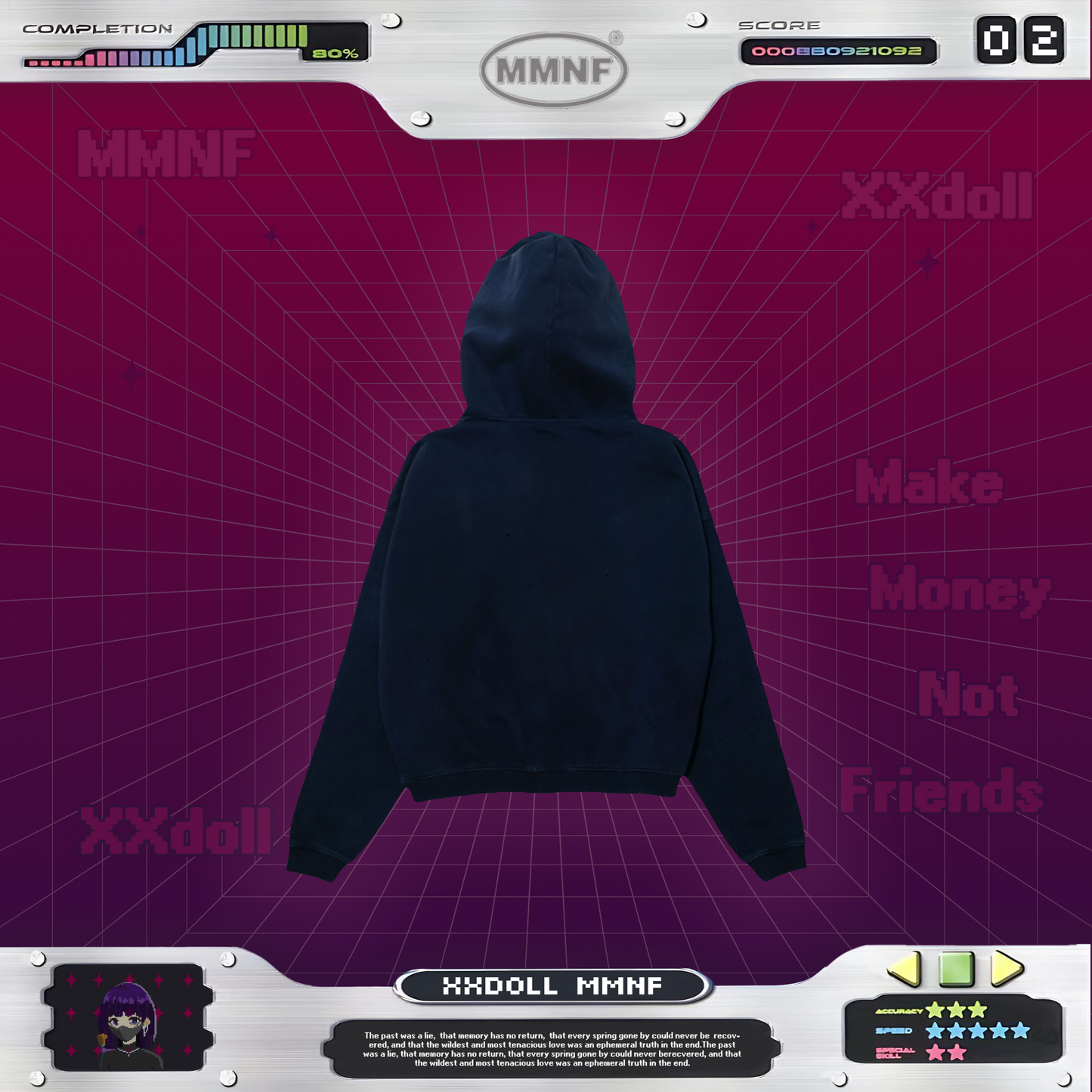 玩偶姐姐「黑天使菸盒」水洗衛衣 破壞解構 正版聯名 xxDoll 限量系列