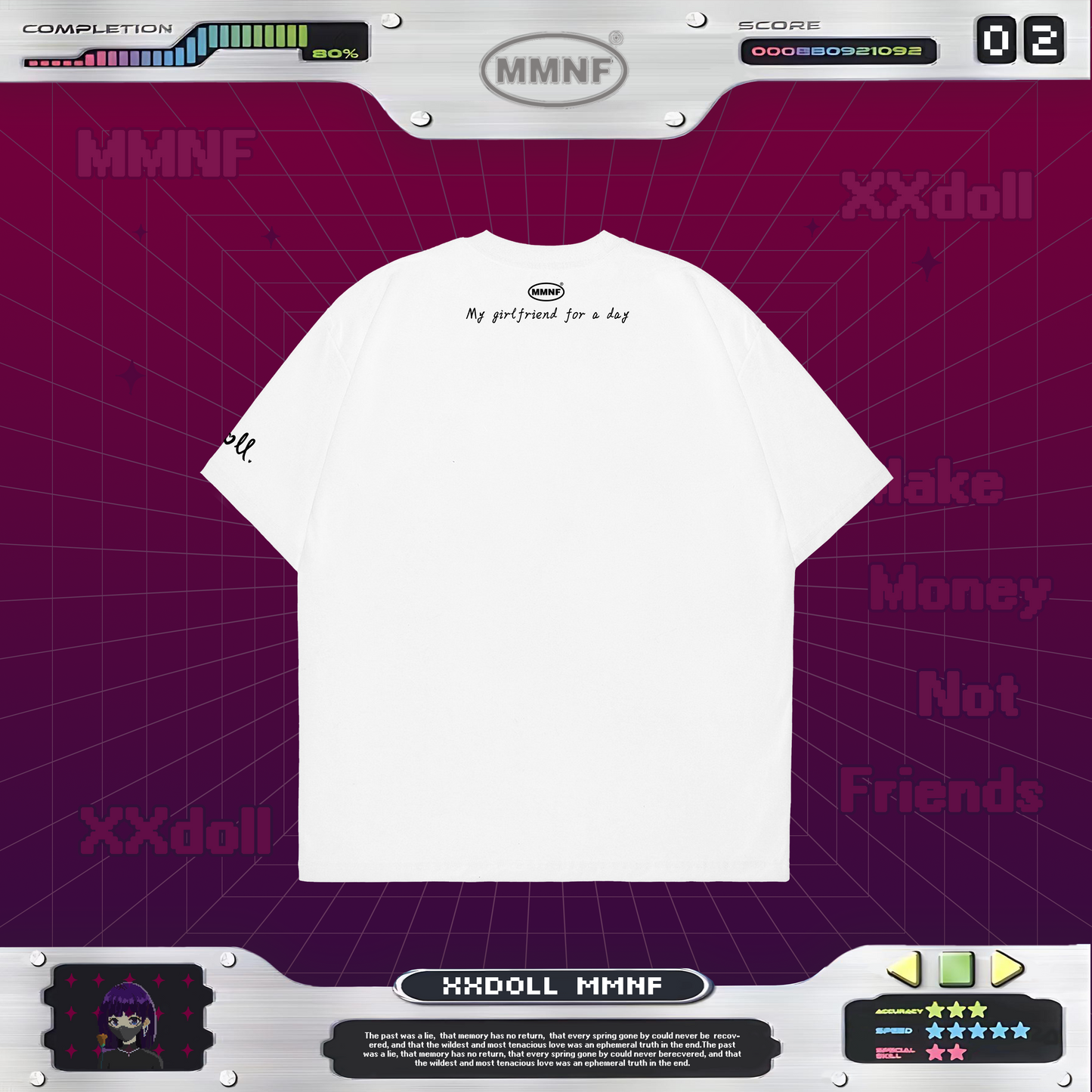 玩偶姐姐「雙馬尾」肖像 T 恤 正版聯名 xxDoll 限量系列