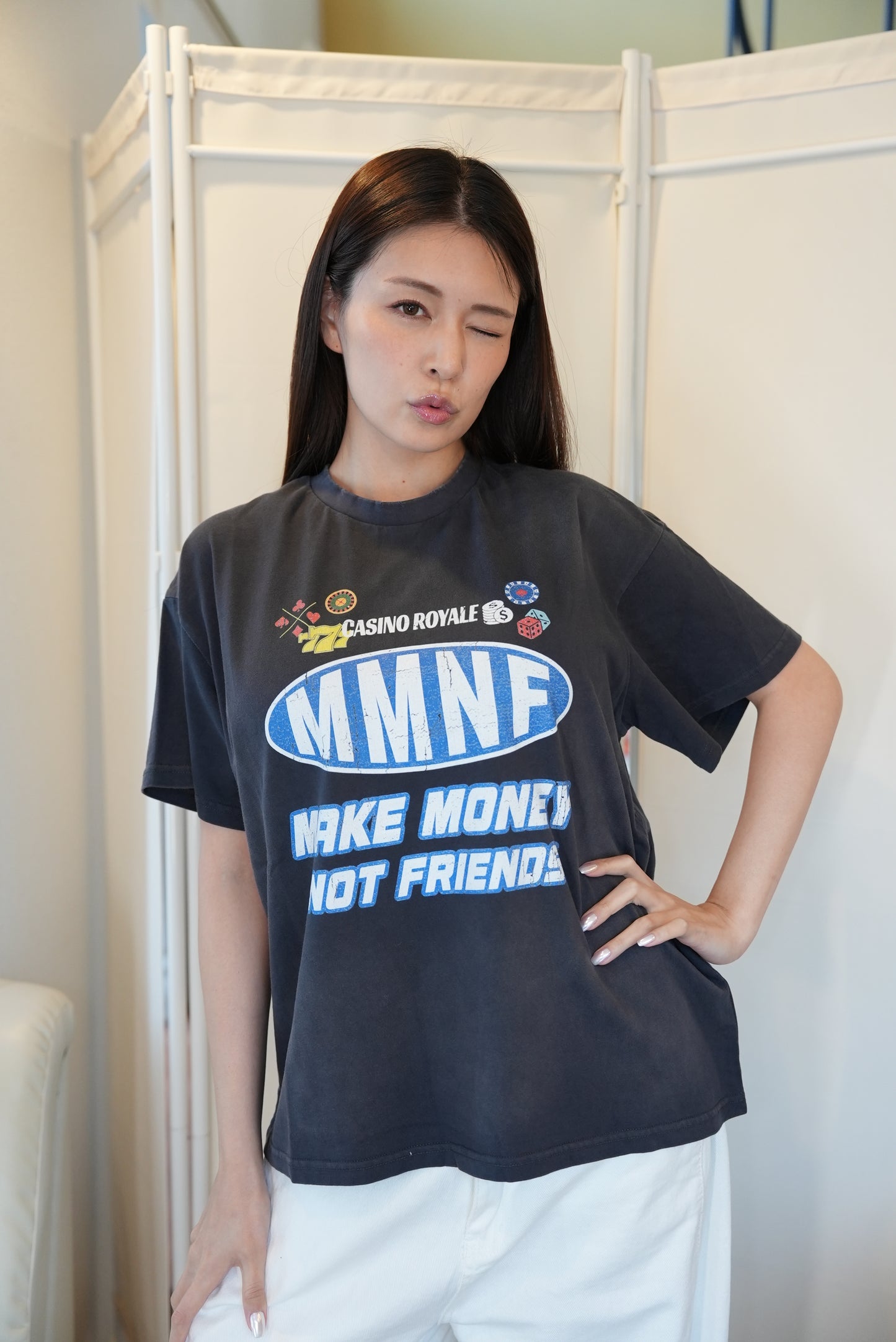 【橘瑪麗同款】CASINO MMNF 賭場 T 恤 (水洗)🎲💰🃏