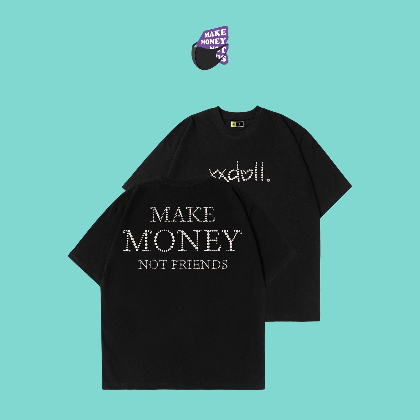 玩偶姐姐「實體珍珠xxDoll Logo」限定聯名T恤 進口珍珠塗層釘珠 限量發售