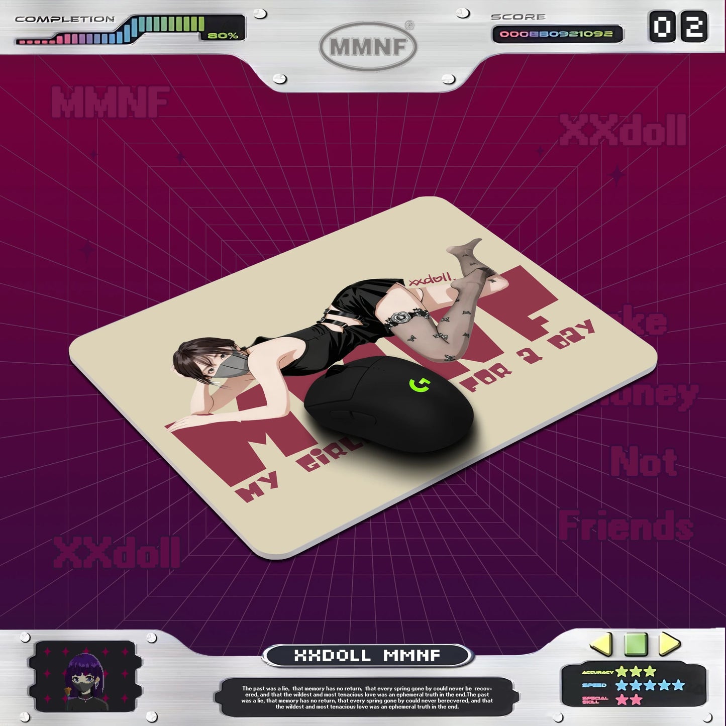玩偶姐姐「電競滑鼠墊」正版限量 xxDoll