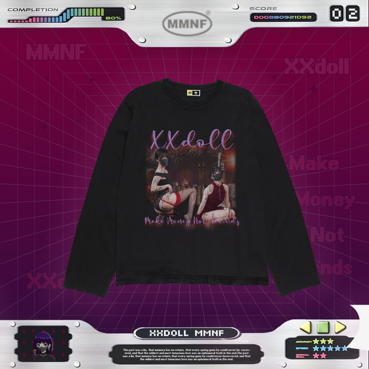 玩偶姐姐「九龍尤物」水洗長袖 T 恤 做舊破壞 酵洗工藝 正版聯名 xxDoll 限量系列