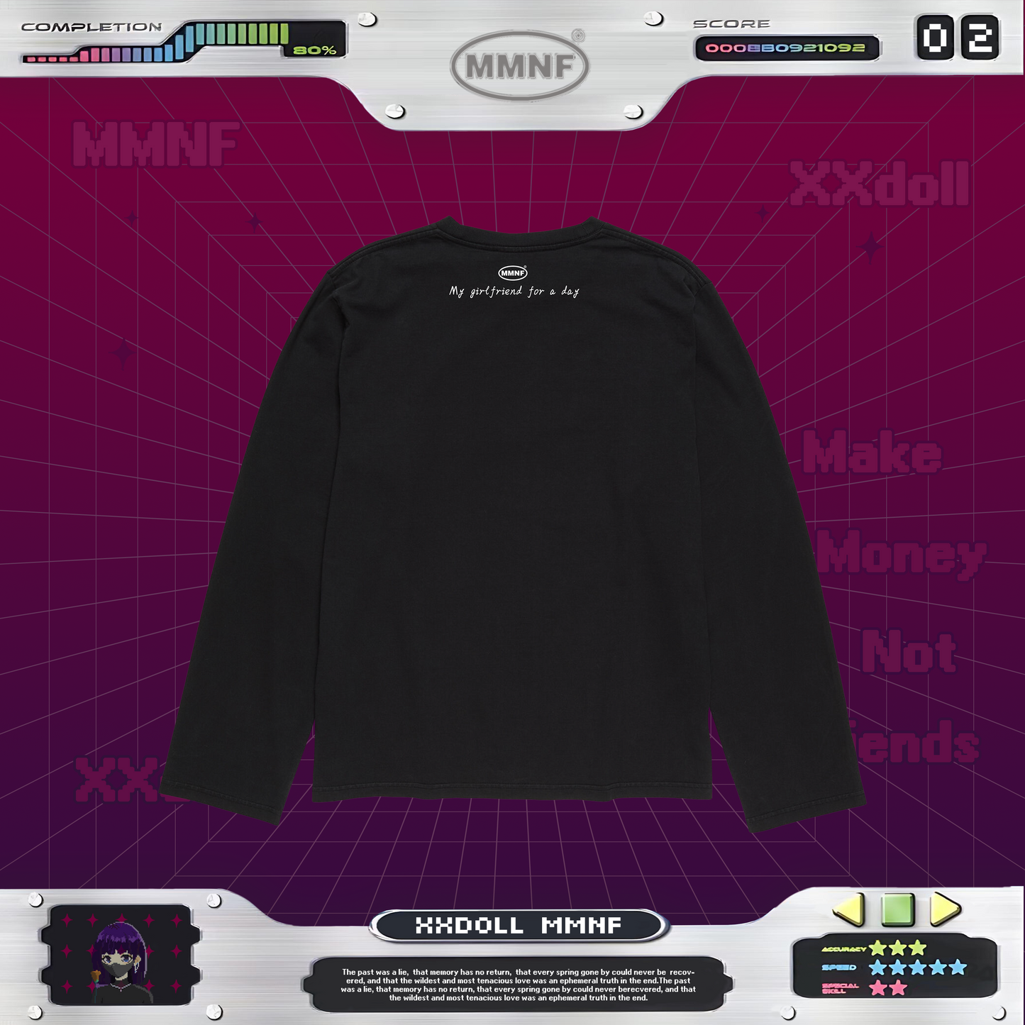 玩偶姐姐「九龍尤物」水洗長袖 T 恤 做舊破壞 酵洗工藝 正版聯名 xxDoll 限量系列