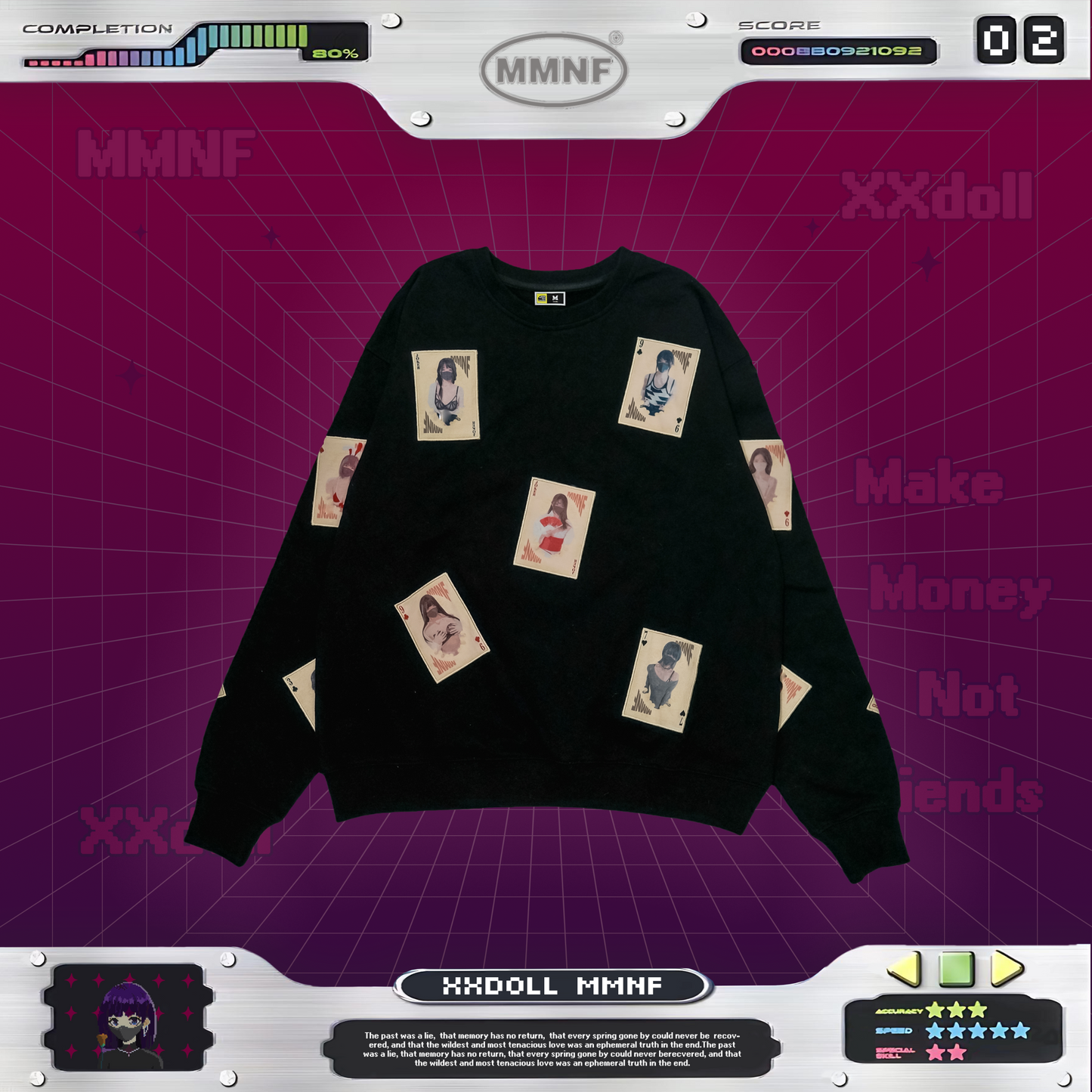 玩偶姐姐「黑桃皇后」聯名衛衣 貼布工藝 正版聯名 xxDoll 限量系列