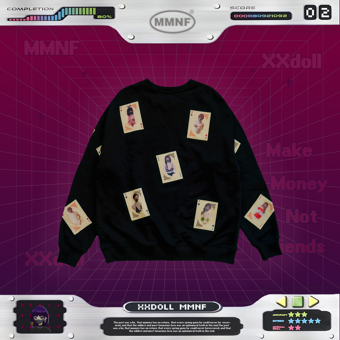 玩偶姐姐「黑桃皇后」聯名衛衣 貼布工藝 正版聯名 xxDoll 限量系列