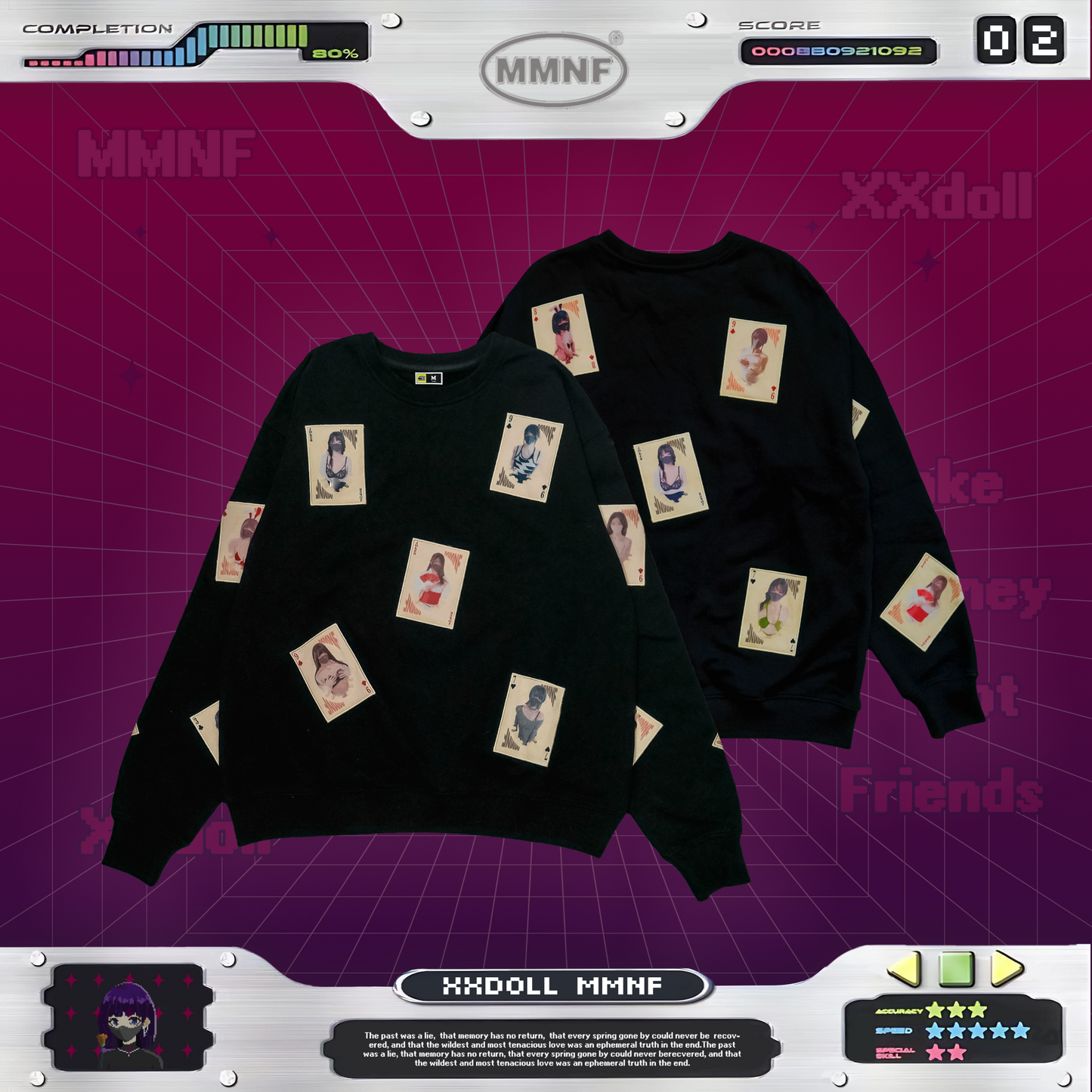 玩偶姐姐「黑桃皇后」聯名衛衣 貼布工藝 正版聯名 xxDoll 限量系列