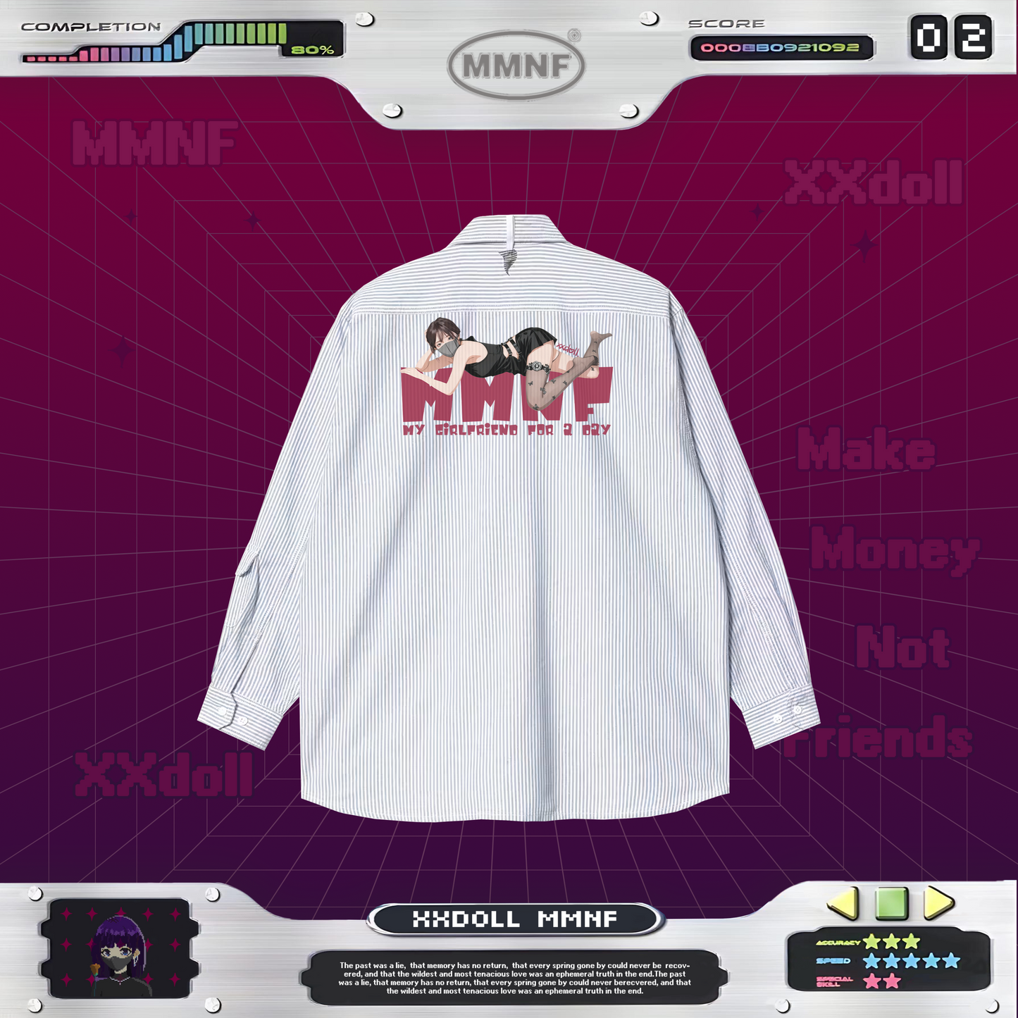 「玩偶姐姐本人唇印」吻痕夾克 機能口袋 正版聯名 xxDoll 限量系列