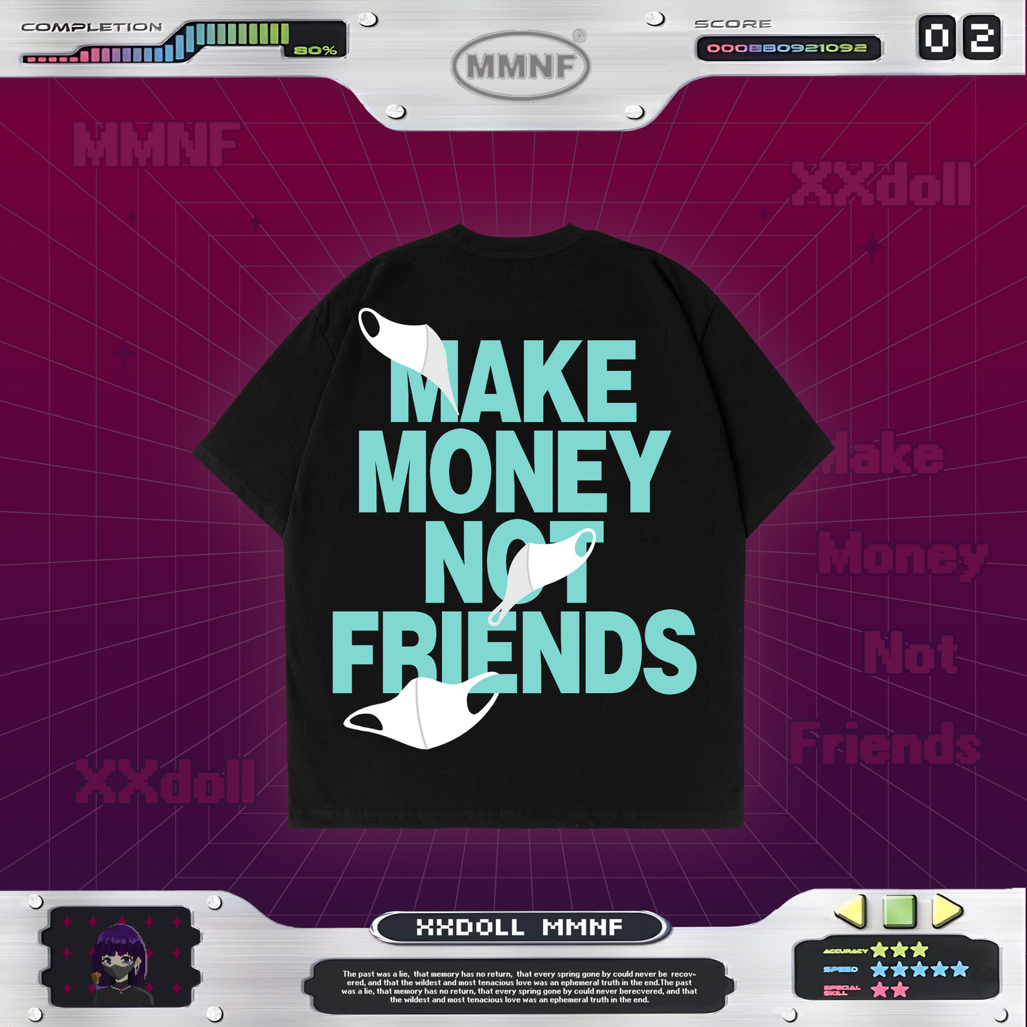 玩偶姐姐「$$$ 賺錢不交朋友」聯名 T 恤 限量系列 xxDoll