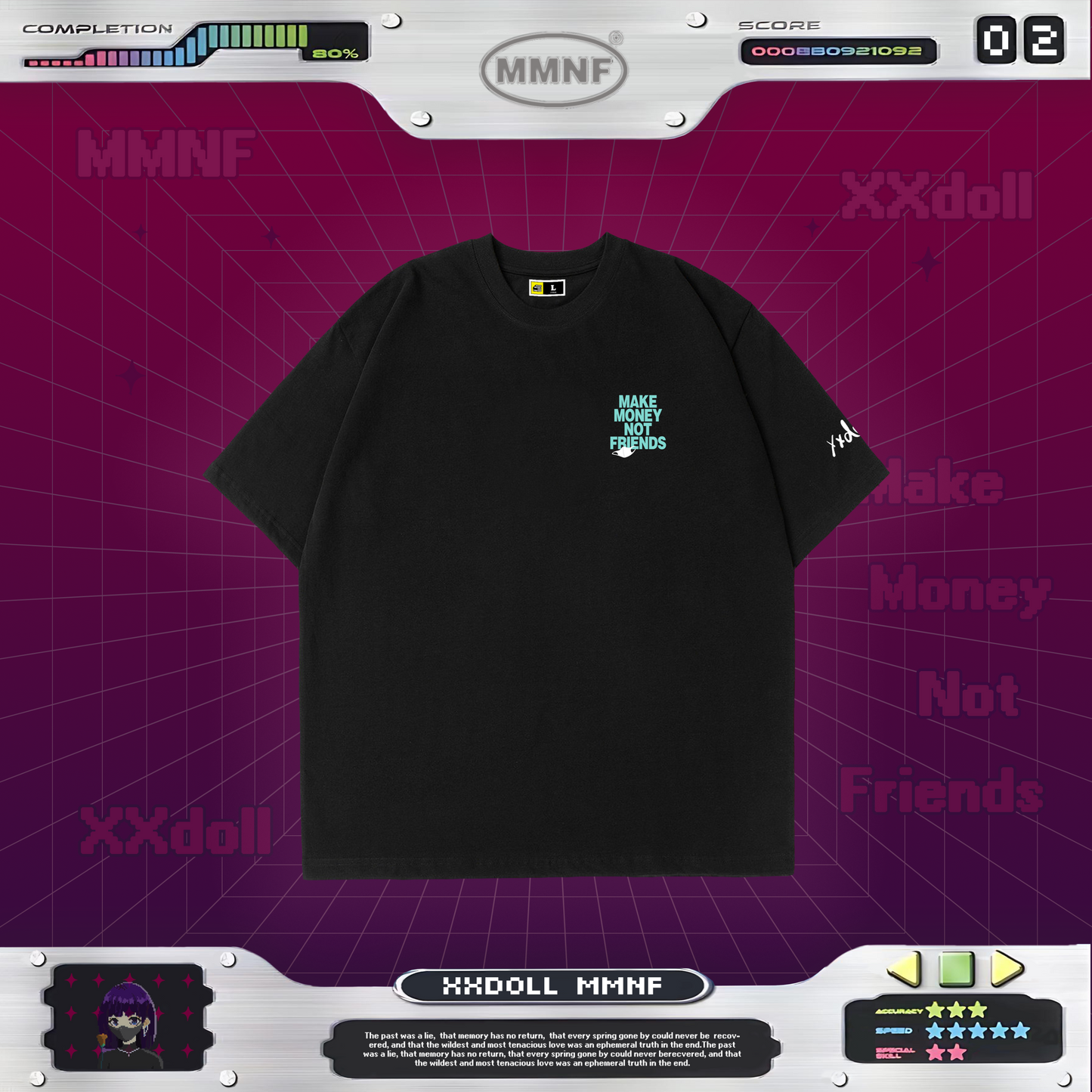 玩偶姐姐「$$$ 賺錢不交朋友」聯名 T 恤 限量系列 xxDoll