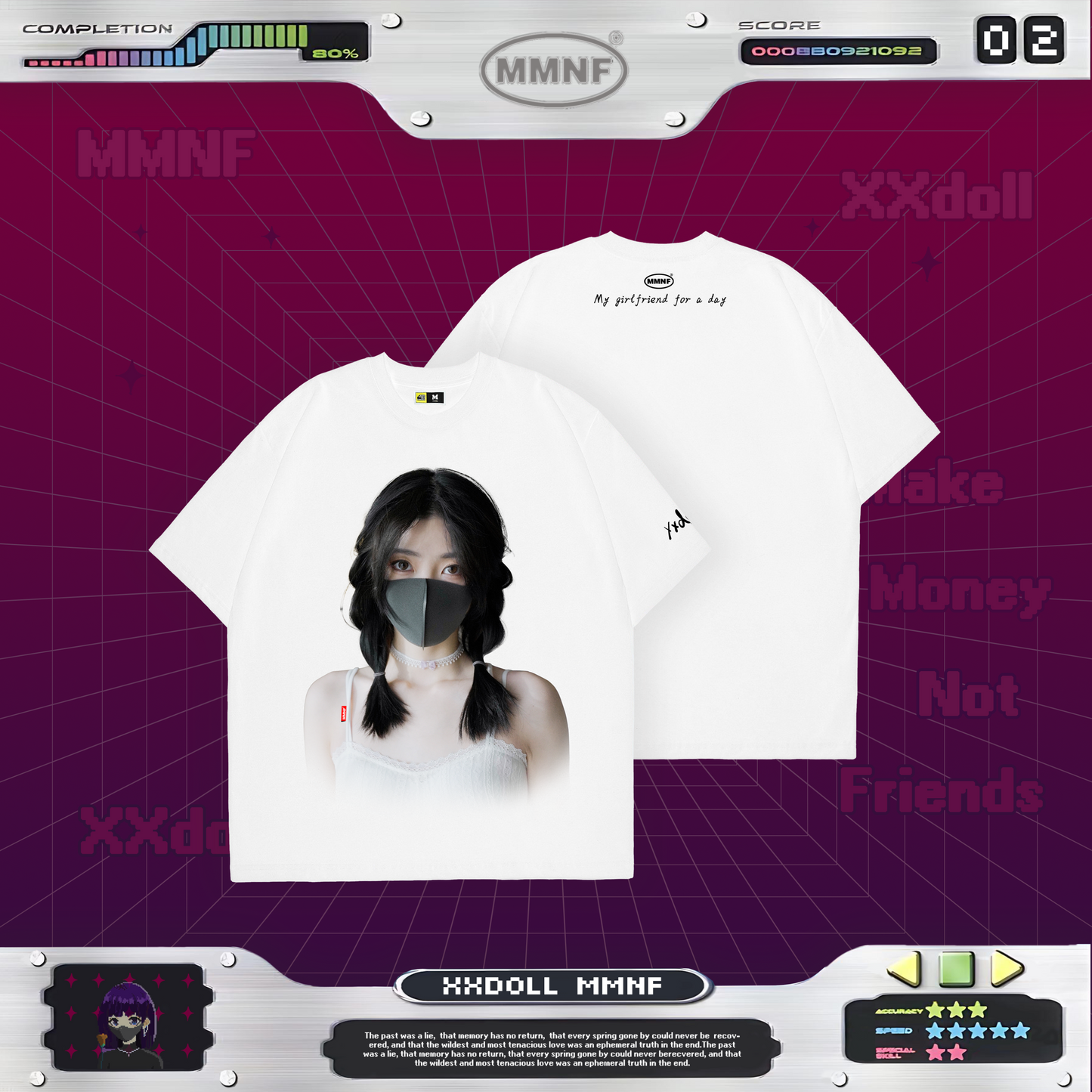 玩偶姐姐「雙馬尾」肖像 T 恤 正版聯名 xxDoll 限量系列