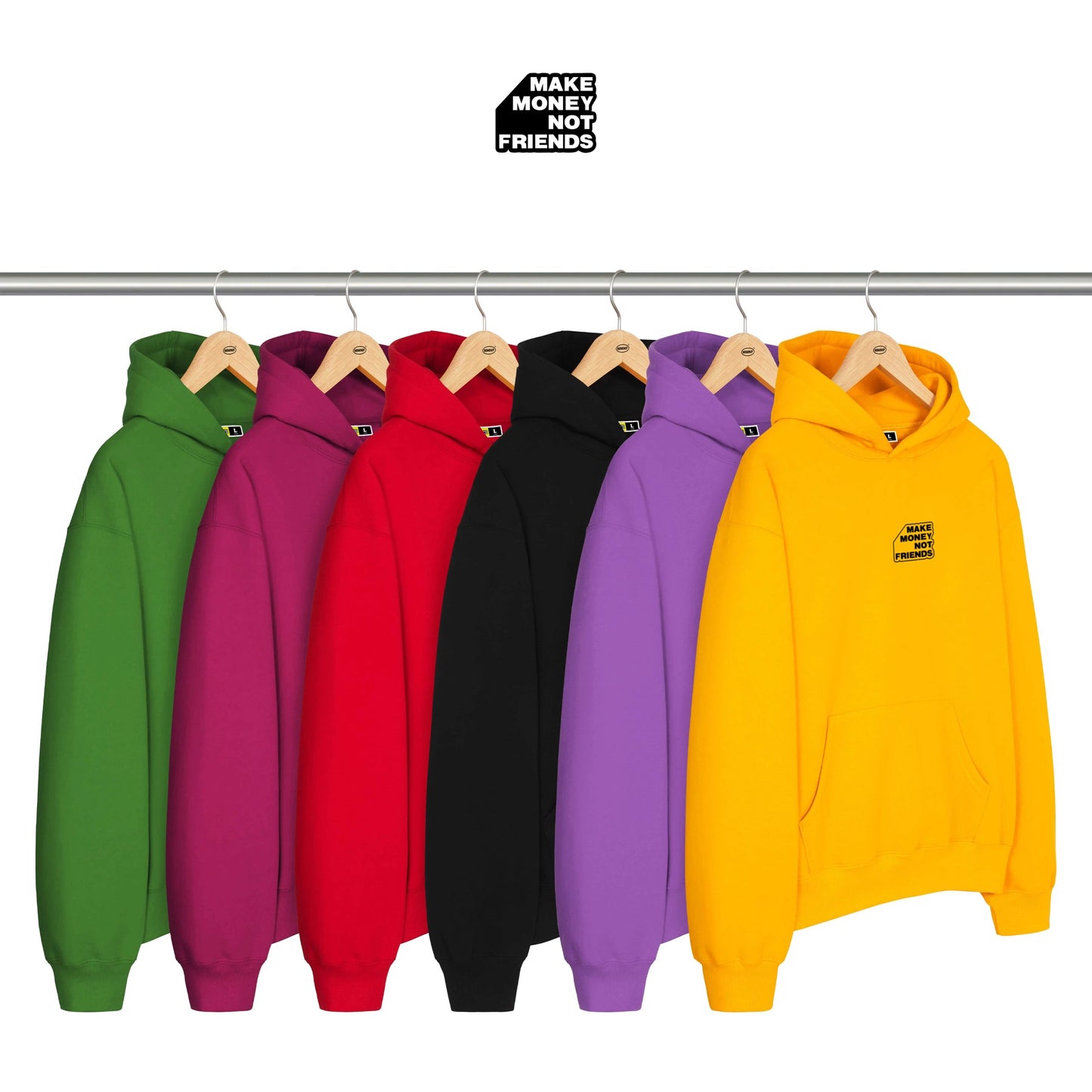 童帝同款 |  「經典 Logo」連帽衛衣 賺錢不交朋友 MMNF