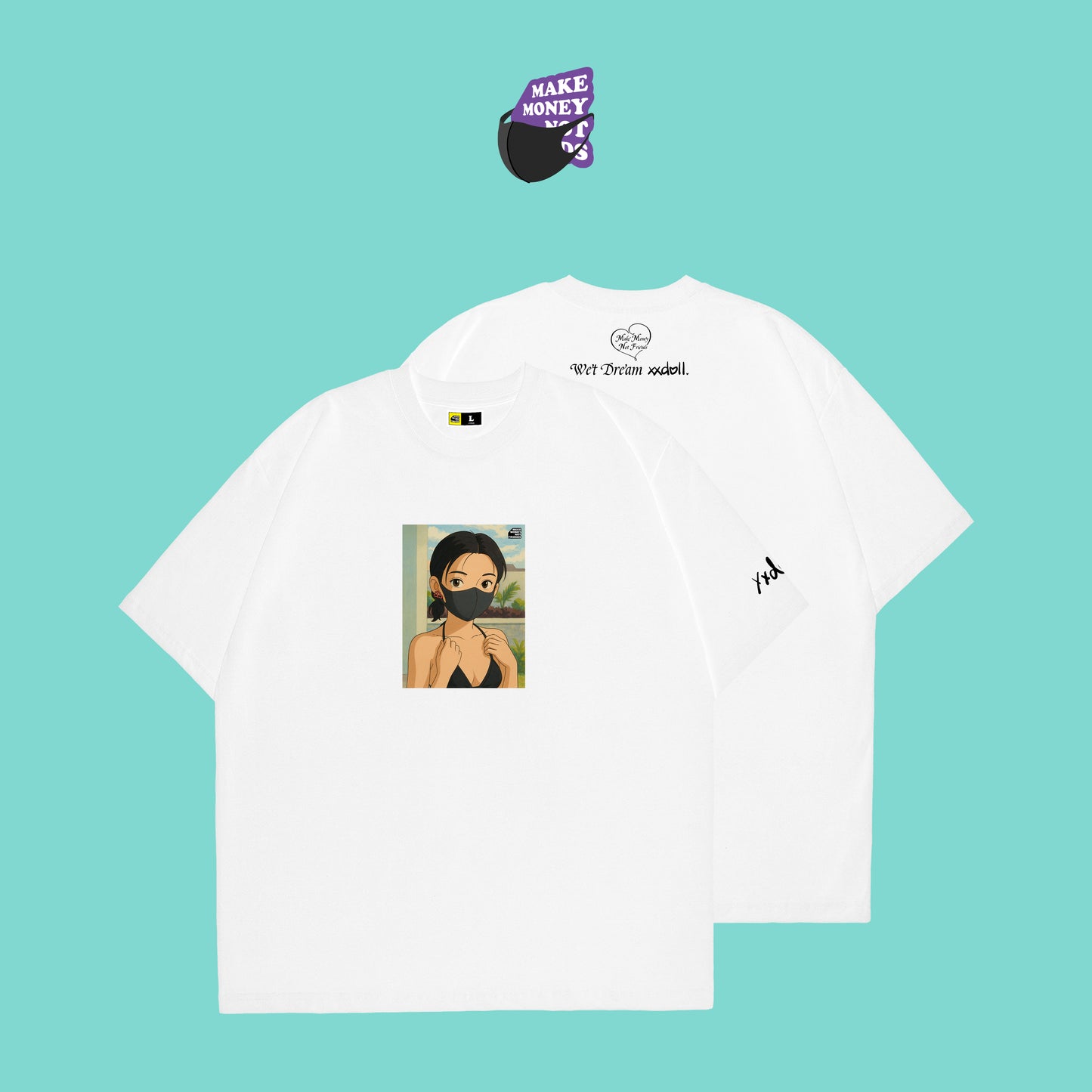 Doll Sister "ChatHKD-4o" Ghibli Large Model T-shirt Limited Release (White)