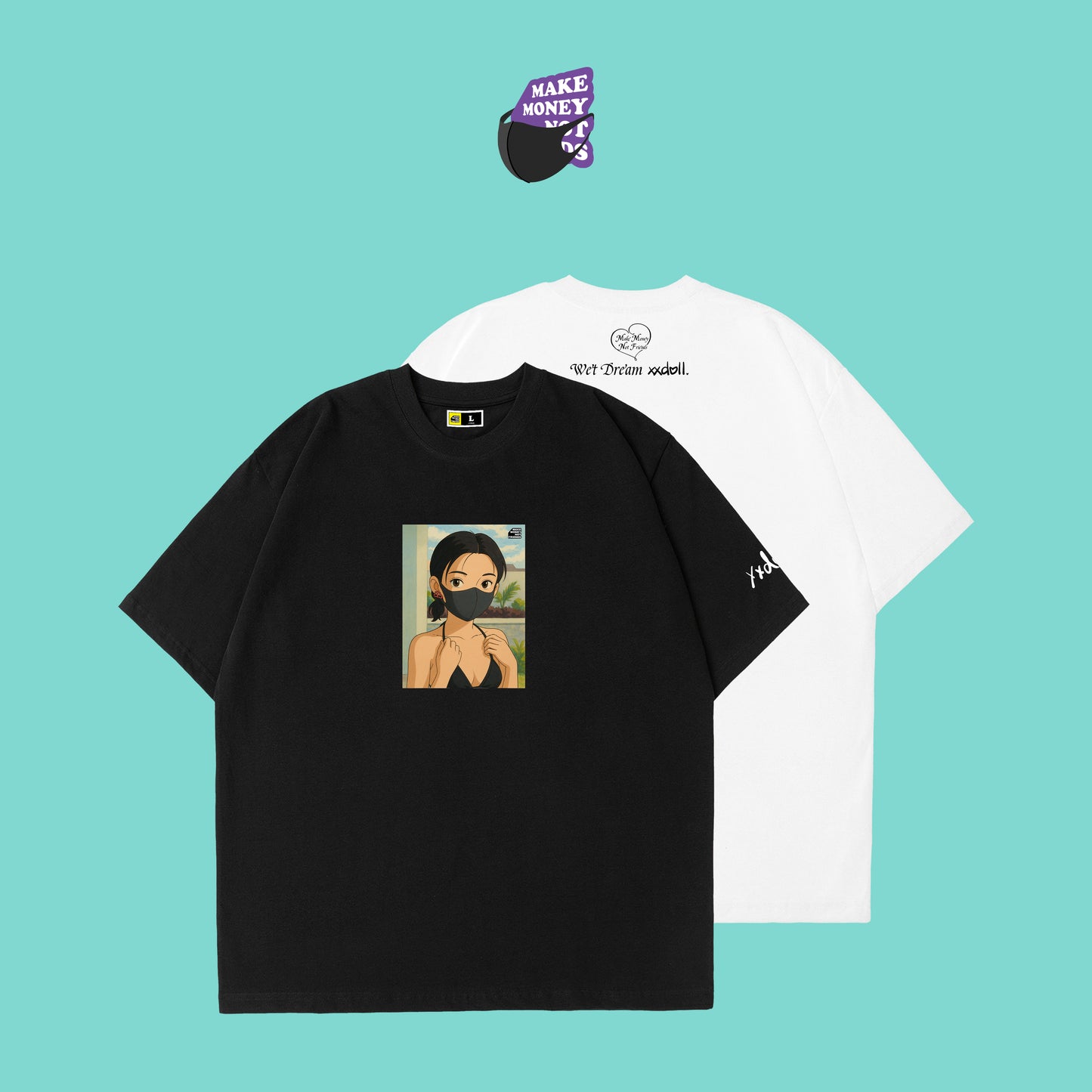 Doll Sister "ChatHKD-4o" Ghibli Large Model T-shirt Limited Release (White)