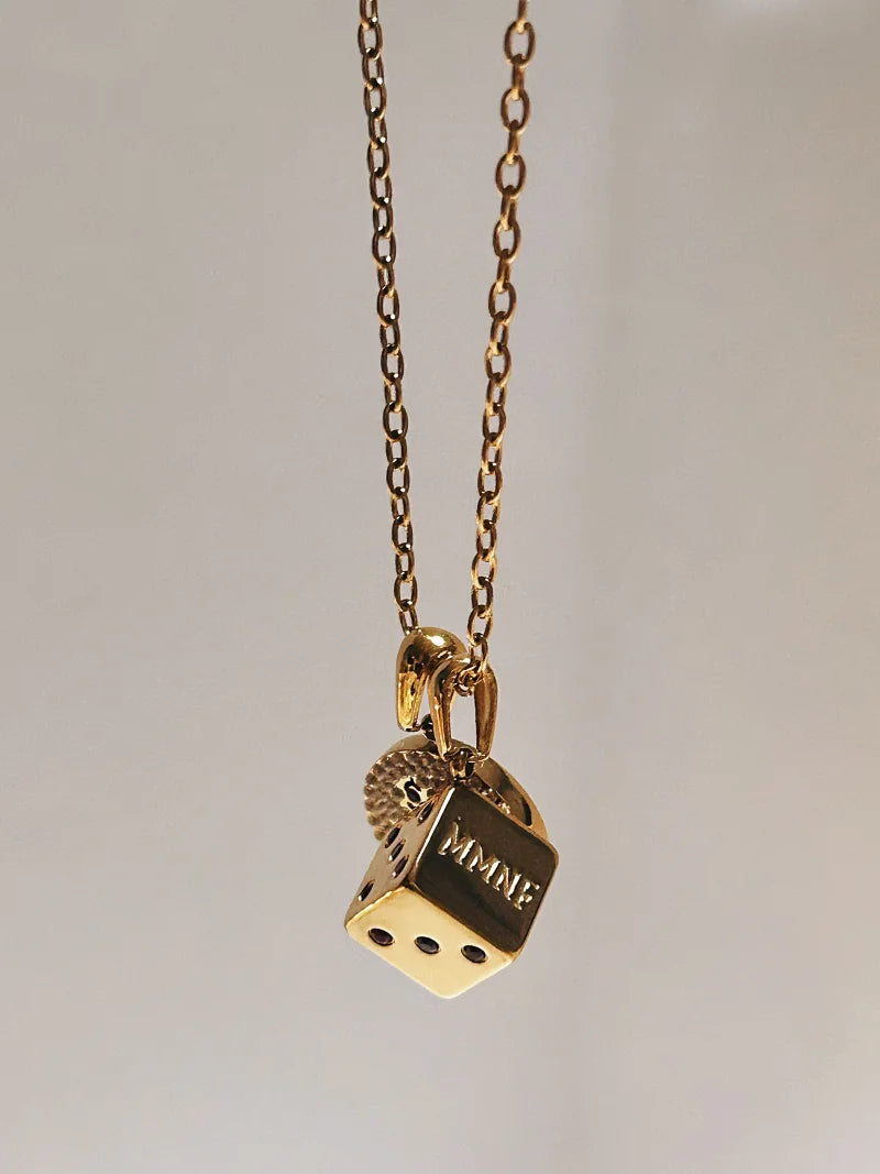 「笑臉幸運符 Lucky Charmz」18K金色/鋯鑽項鍊