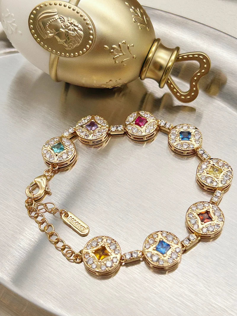 「點金石 Nova」18K金色·彩色寶石手鍊
