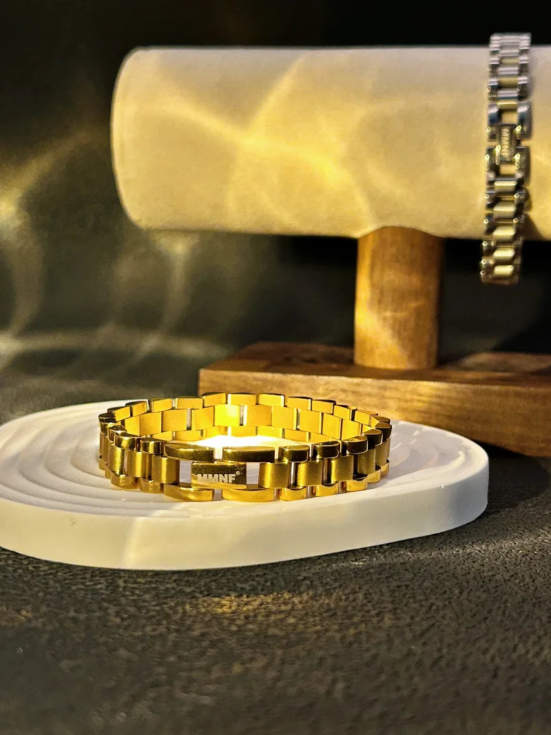 Rolex「五珠之鍊」18K金色 / 銀色手鍊