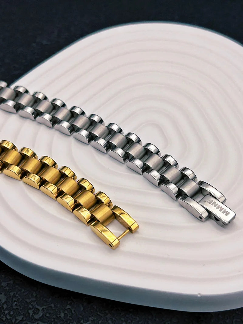 Rolex「五珠之鍊」18K金色 / 銀色手鍊