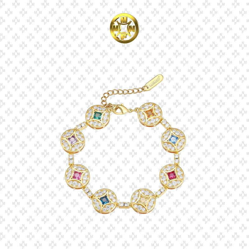 「點金石 Nova」18K金色·彩色寶石手鍊